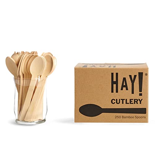 HAY! Bamboo Spoons 250ct Unwrapped Compostable Utensils