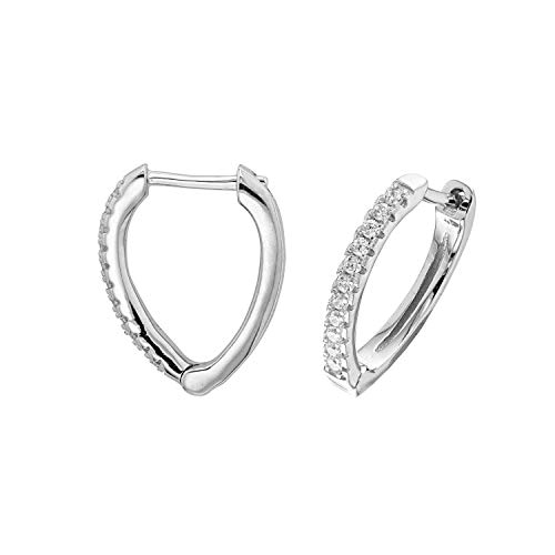 Boucles d'oreilles argent 925 anti irritation pour oreilles sensibles avec zirconium éclatant