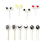 Honbay 30PCS Pieces Eye Food Toothpicks Fruit Forks Cupcake Picks for Party Cake Decoration Supplies