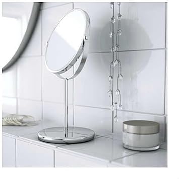 IKEA Double Sided Mirror Makeup Shaving Shaving Mirror with Trensum Magnifier