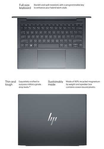 HP Dragonfly G4 13.5" WUXGA 400 Nits Touchscreen Slim & Light Laptop - Intel Evo Core i7-1355U - Thunderbolt4 – Backlit - Privacy Shutter- 32GB - Win11 Pro W/HDMI (32GB RAM |1TB PCIE SSD) - Image 6
