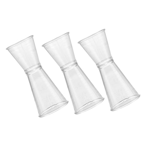 Ciieeo 3pcs Double Sided Jigger Cup Plastic Cocktail Measurer Precise Drink Measuring Tool for Bars Restaurants Home Use