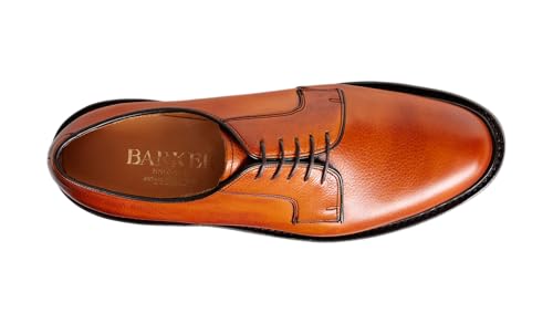 Image of BARKER Nairn Men's Lace-Up Oxford Shoes - Handcrafted Luxury Leather Derby Dress Shoes for Formal Wear