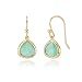Crystal Glass Aqua Blue Mint Green Drop Earrings