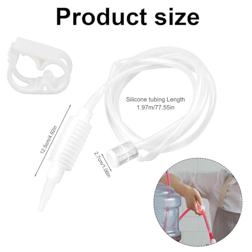 Ruayia Brew Siphonröhre Silikon, SiphonröHre, Weinheber Abfüllschlauch, Brewing Siphon Hose, Weinheber Abfüllschlauch 2 M für Hausbrauen, Weingut Brauen, Wein Bier Herstellung