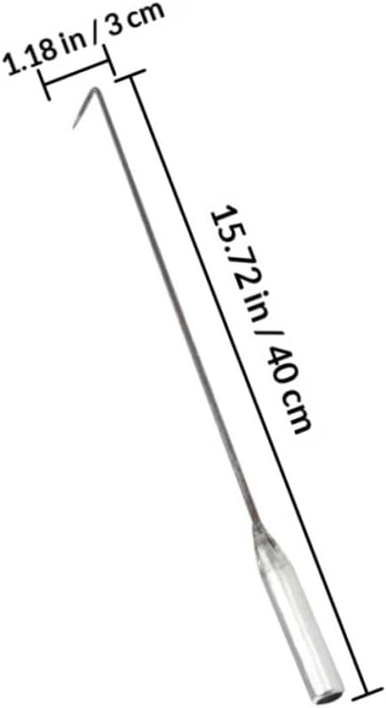 VICASKY 8pcs Long Handle Fire Hooks Ash Cleaning Tools for Barbecue Grill and Heating Stove Accessories Steel Garbage Removal Hooks for BBQ and Fireplace Use