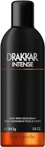 Guy Laroche Drakkar Intense, Body Spray for Men, A Deeply Sensual, Vibrant and Masculine Scent, With Bergamot, Lavandin and Moss, 200 ml