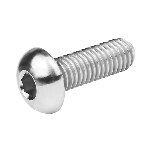 Image of Titanium Bolt M4x6 8 10 12 15 20mm Hex Head Screws for Bicycle Pack of 4 (Silver, M4x12mm)