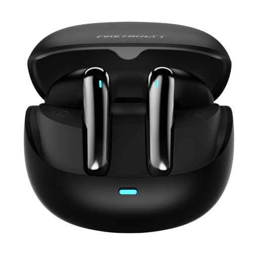 Image of Fire-Boltt Aero Fit TWS Earbuds with Custom EQ, Bluetooth 5.4 Wireless Earphones, 50H Playtime, Fast Charging Case, 50ms Low Latency Gaming & Touch Controls Black
