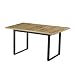 Produktbild B&D home Esstisch Anna, ausziehbar 120-160 x80 cm 4-6 Personen Küchentisch Holztisch mit Kufengestell schwarz für Küche, Esszimmer, skandinavisch Industrial Design, Eiche Optik, 11202-US-EIDA-P