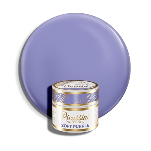 Picassini - Gel de uñas de color púrpura suave, 5 ml, alta pigmentación, para líneas finas, flores, diseño de Zhostovo