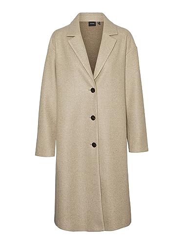 VERO MODA Damen Vmfortunelyon Long Coat Boos Mantel, Tigers Eye, M EU