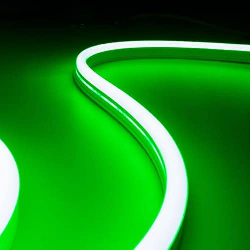 Image of Led Strip RSCT Neon Rope Light Silicon DC Light (5 Meter /16.4 Feet) or Indoor and Outdoor Flexible Waterproof Decorative Light with 12v DC Adapter Include - Green