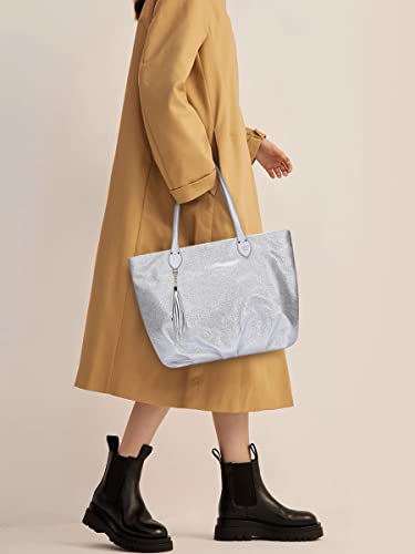 Bolso tote grande con lentejuelas y brillo para mujer miniatura 2