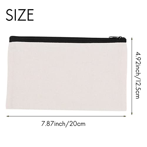 Trousse de maquillage en toile avec fermeture éclair fluide et solide