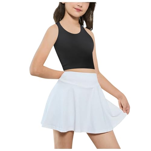 Beat Street Girls Tank Tops - 2 Pack Double Lined Racerback Sleeveless Yoga Dance Crop Top - Made in USA4