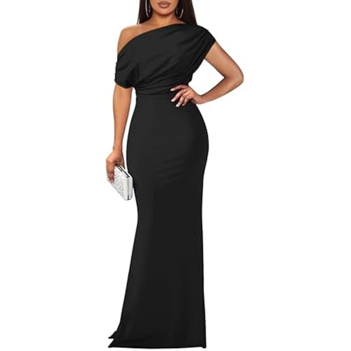 YMDUCH Women's Sleeveless Off Shoulder Long Formal Party Dress