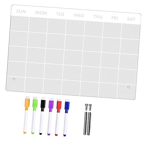 Tableau mémo acrylique transparent avec 9 stylos effaçables pour note et dessin