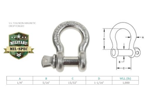 Prolinemax Marine T316 Drop Forged Stainless Steel T316 1/4