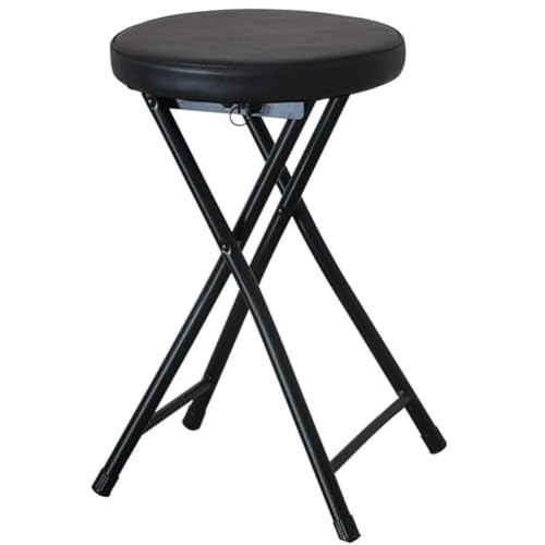 NMVAWIPT Paquete De 2 Taburetes Bar Plegables 63 Cm, Sin Respaldo, Altura Mostrador, For Cocina, Oficina, Dormitorio(Black)