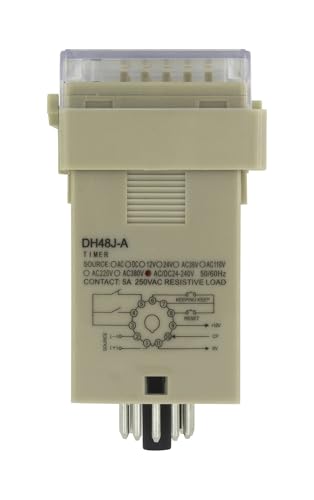 Relé de conteo digital DH48J-11A de 11 pines con entrada de señal para control industrial de 24-240V 3