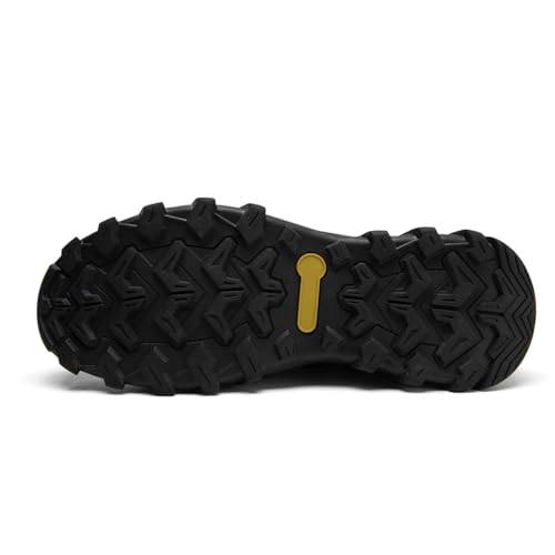 Mens Hiking Boots Waterproof Winter Snow Boots with Non-Slip Rubber Sole Black Slip Resistant Sneaker Boot Outdoor Mid top Walking Motorcycle Riding Shoes3