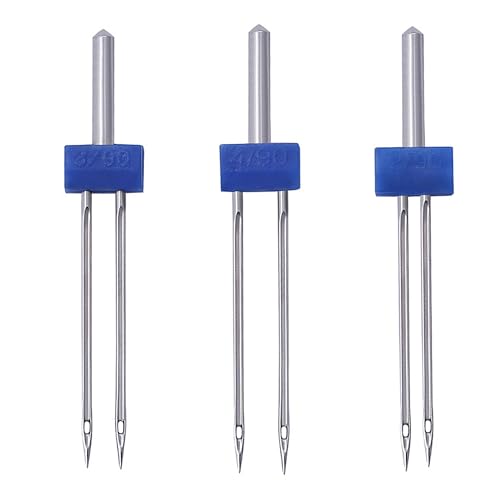 ANBOO 6 x Twin Needles for Sewing Machine 3 Mixed Sizes, 2 mm, 3 mm, 4 mm, Ideal for Cotton Linen, Silk & Stretchy Materials - Image 3