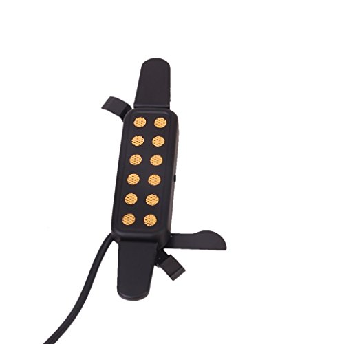 MUSTANG Clip-on Acoustic Electric Guitar Pickup Audio 12 Hole 1/4" Connector Cable