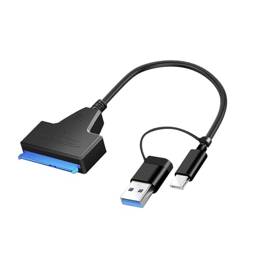 Cable SATA a USB 3.0/Tipo-C 2 en 1 hasta 6 Gbps