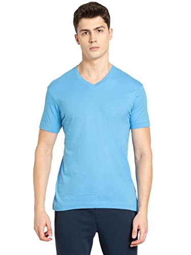 Image of Jockey 2726 Men's Super Combed Cotton Rich Solid V Neck Half Sleeve T-Shirt