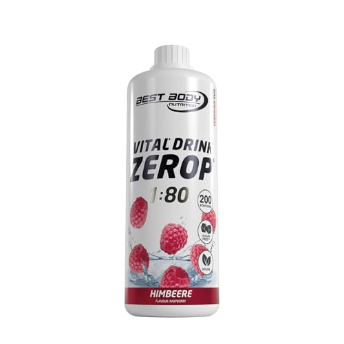 Best Body Nutrition Vital Drink ZEROP® - Himbeere, Original Getränkekonzentrat - Sirup - zuckerfrei, 1:80 ergibt 80 Liter Fertiggetränk, 1000 ml