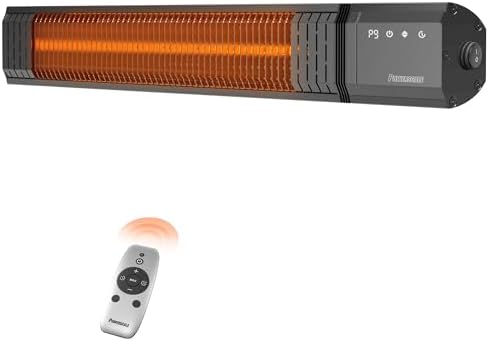 Outdoor Heater for Apartment Balcony - Which One Will Transform Your Space? 8 Powerscale Infrared Heater 24H Timer Outdoor Heater, IP65, Memory Function Infrared Electric Patio Heater, 9 Levels Heating Touchscreen With Remote Electric heater, Restaurant Backyard, 1500W, Black