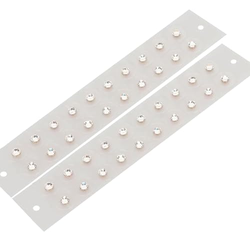 Zickdom Ohrsamen Akupunktur Pflaster – Einweg Akupressursticker für Stressabbau und Muskelentspannung, auch als Schönheitsschmuck geeignet Transparent Diamonds - 40 PCs