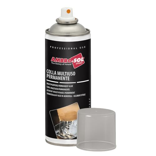 1 bomboletta di Colla Multiuso Permanente da 400ml, colla spray resistente, asciugatura rapida, fissaggio permanente su diverse superfici