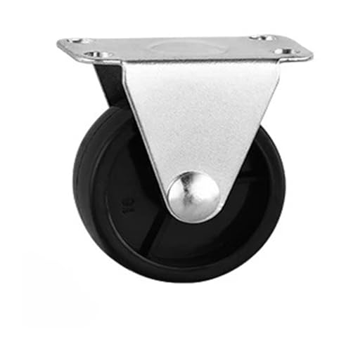 Roue pivotante légère en PP noir roulette à vis M8 lot de 4 pièces