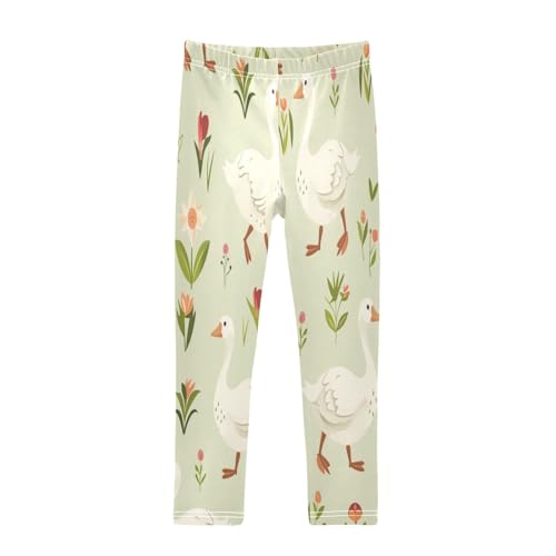 Toddler Girls Leggings Printed Yoga Pants Leggings Gooses Flower for Kids