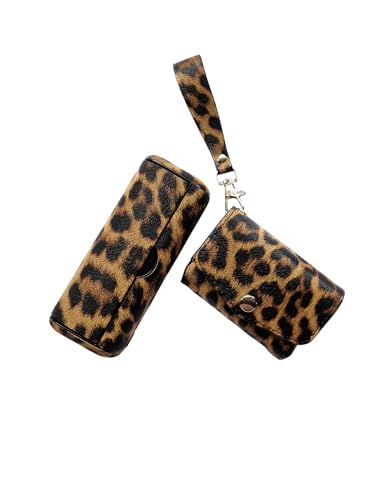 IQOS Iluma Prime 3-in-1 Case Cover "Bright Leopard" - Do.Dreamss IQOS Iluma Prime Device Leopard Case with Flip Cover & Terrea Pack Bright Leopard Holder, Stylish Protection for Your Device Upgrade