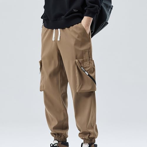 Mens Cargo Pants Relaxed Fit - Tactical Pant for Men Joggers Workout Stretch Sweatpants Hiking Drawstring with Pockets4