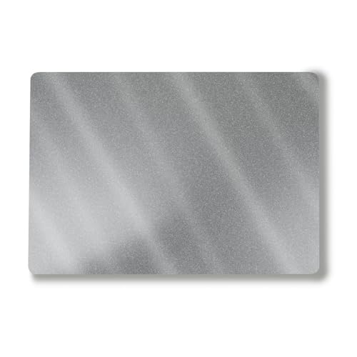 Glossy Glitter Laptop Skin Compatible with Surface Laptop 7 15" (2024) - Solid Gray - Premium 3M Vinyl Protective Wrap Decal Cover - Easy to Apply | Crafted in The USA by MightySkins