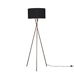 MiniSun | Modern Copper Metal Tripod Floor Lamp with a Black Shade | Floor Lamps & Torchieres, Home Décor, Improvement & Lifestyle Essential