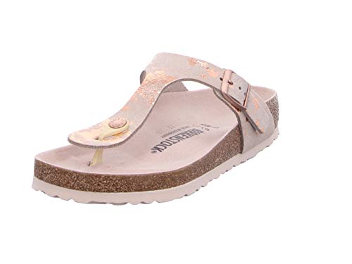 Birkenstock Women's Gizeh Sandal, Vintage Metallic Rose Copper, 3.5 UK