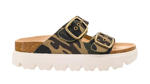Image of Corkys Footwear Hey Girl Womens 1 inch Rumor Has It Platform Sandals, Featuring Two Adjustable Buckles, A soft Footbed, And A Lug Outsole, Perfect For Summer