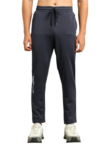 Image of TECHNOSPORT Men Solid Slim Fit Sports Trackpants with ELASTO Plus Track Pants for Men Gym Polyester