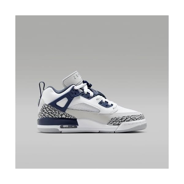Jordan Spizike Low Big Kids' Shoes (FQ3950-140, White/Neutral Grey/Anthracite/Midnight Navy) - Image 4
