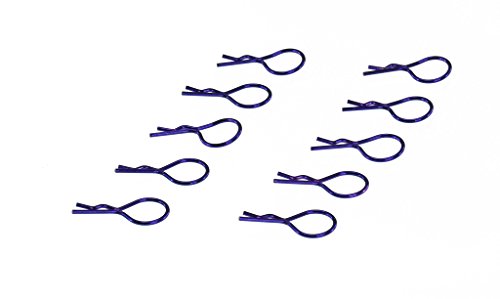 EDS Racing Products Big Body Clips for 1/10 Scale (Metallic Purple) (10pcs)