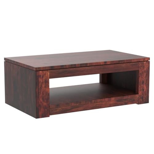 Image of Wooden Center Table for Living Room | Coffee Table for Home | Tea Table | Sofa Set Center Table (Honey Finish)
