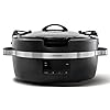 Crockpot thermoshield easy carry handles 6 quart manual slow cooker black  urban country home decor