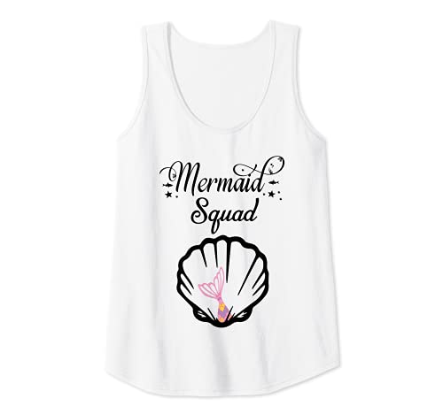 Mujer Camiseta de sirena para mujer, equipo de cola de sirena Camiseta sin Mangas