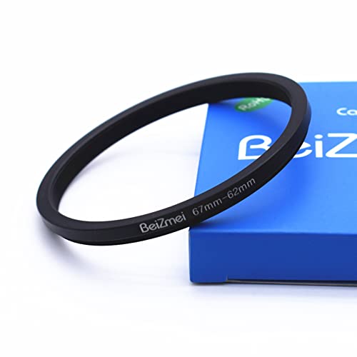 67 mm Objektiv auf 62 mm Filterring, Kamera-Step-Down-Filterring, kompatibel mit allen Marken Ø67 mm Objektiv auf Ø62 mm UV-ND CPL-Kamerafilter Cover