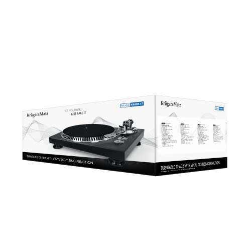 Krüger&Matz KM0517 TT-602 Platine Vinyle Noir/argenté - Les Beatles, Paul McCartney, John Lennon, RIngo Starr, George Harrison Krüger&Matz KM0517 TT-602 Platine Vinyle Noir/argenté – Image 7